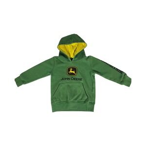 John Deere Toddler Boys Green‎ Hoodie Sweatshirt 2T Nothing Runs Like A Deere